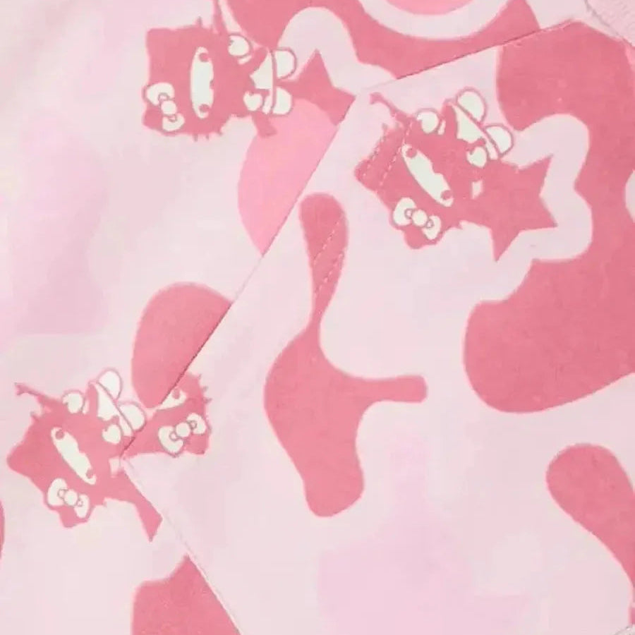 'Wild Kitty' Kawaii Kitty Face Zipped Oversized Hoodie
