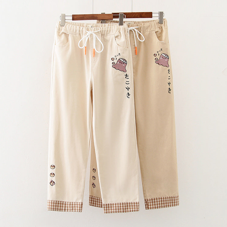 Korean Casual Pants Kawaii Side