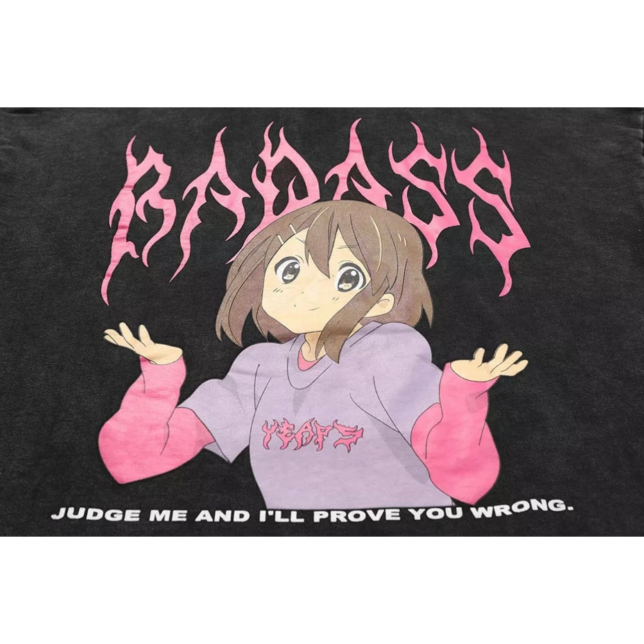 “BADASS” Hoodie Kawaii Side