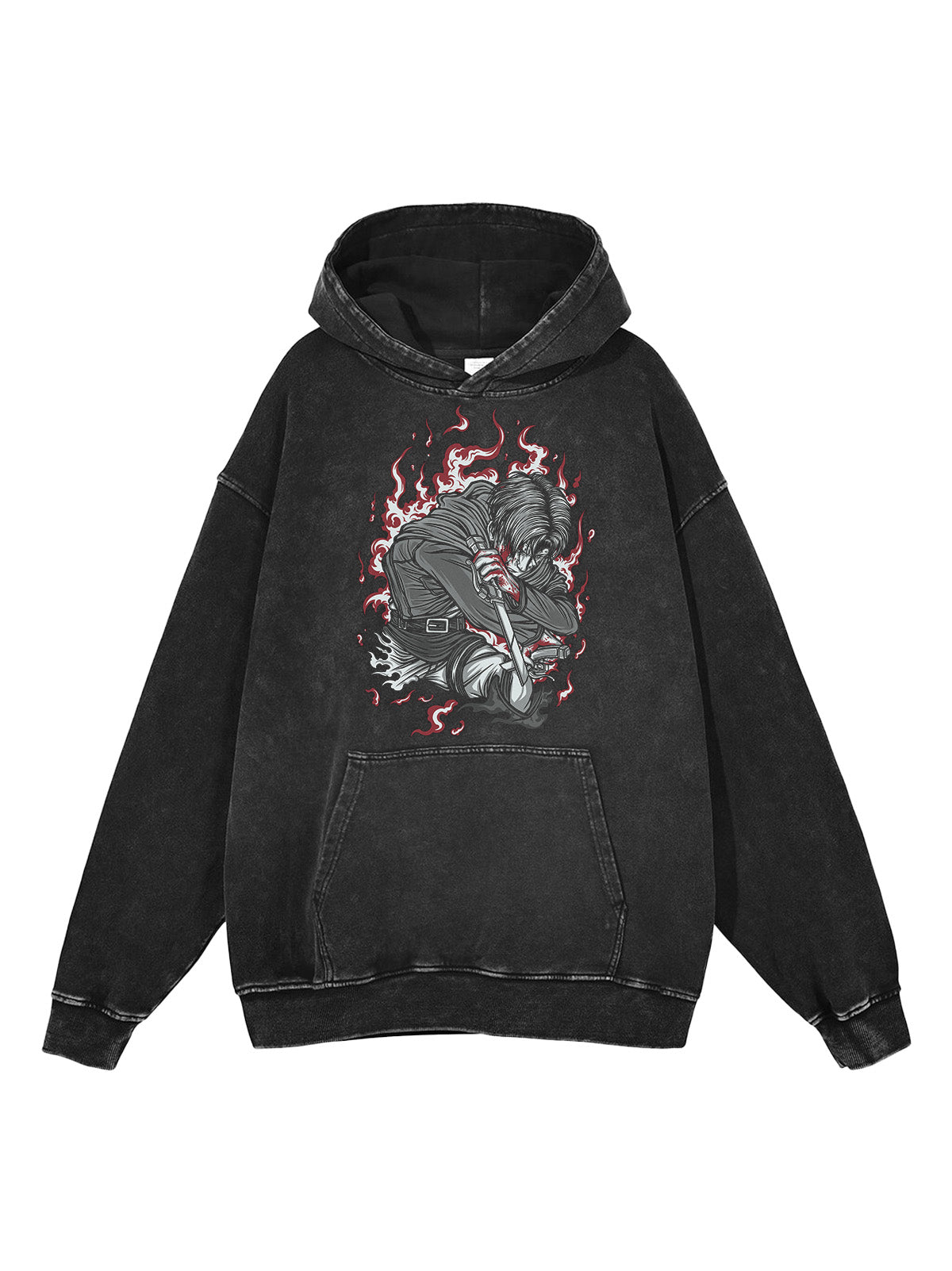 LEVI ACKERMAN VINTAGE HOODIE Kawaii Side