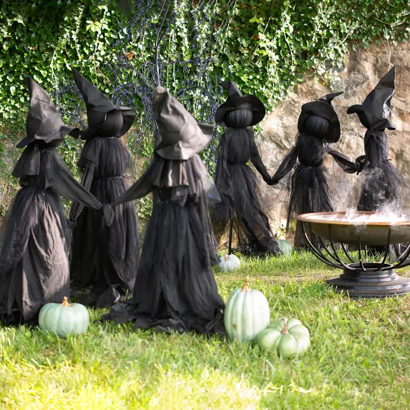 Evergreen Set of 3 Lighted Halloween Witches
