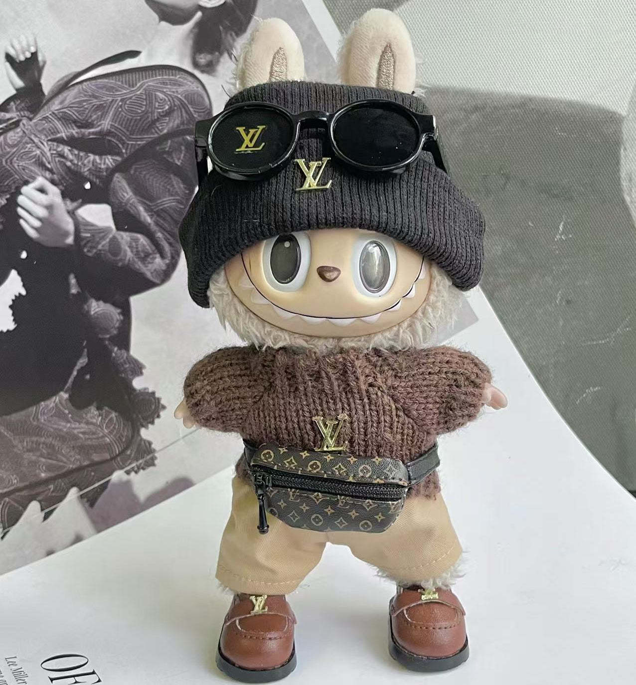 Cozy Knit Louis Vuitton - (Labubu Not Included)