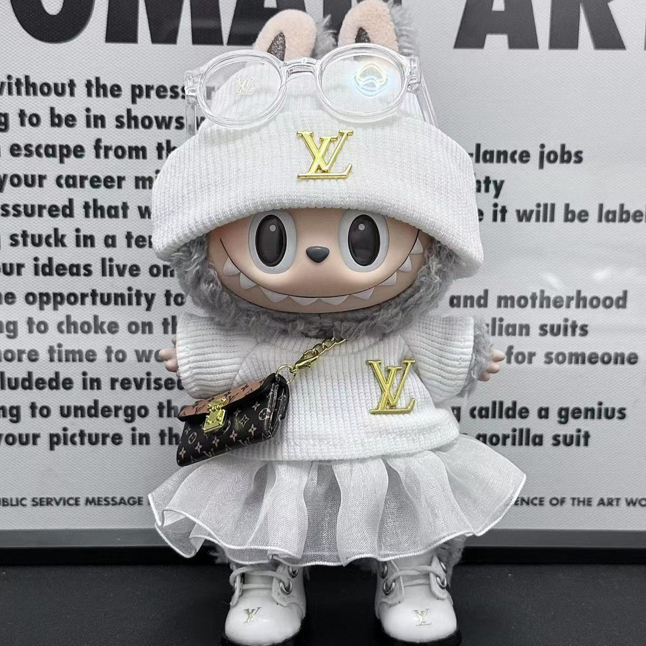 White Monogram Louis Vuitton - (Labubu Not Included)