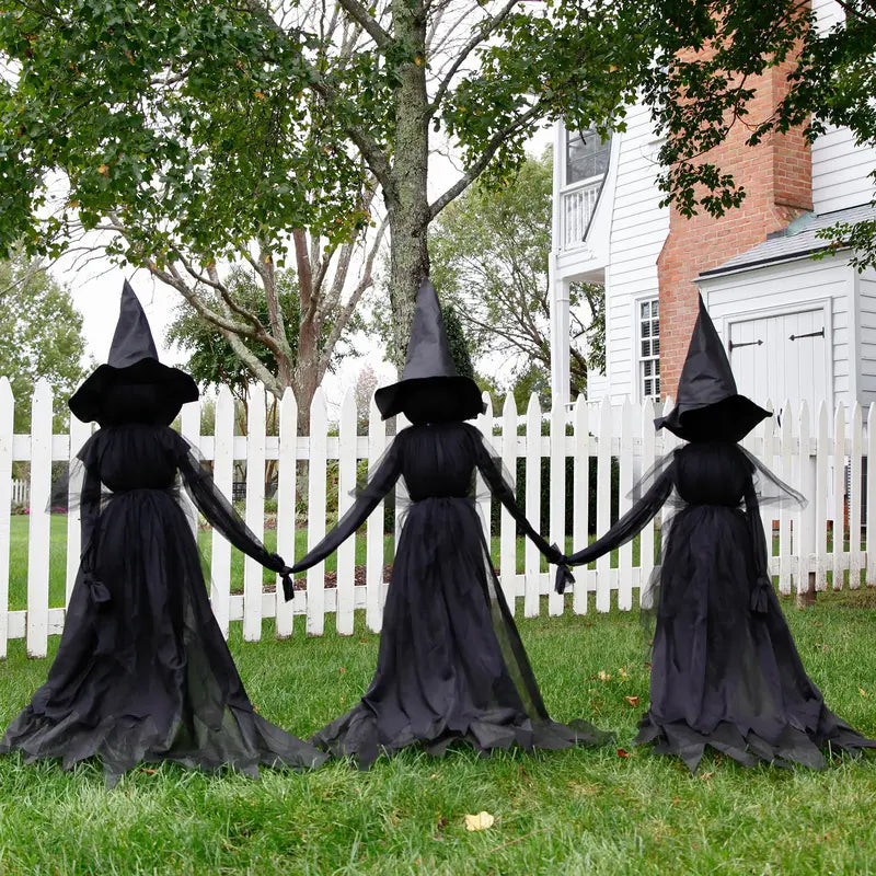 Evergreen Set of 3 Lighted Halloween Witches