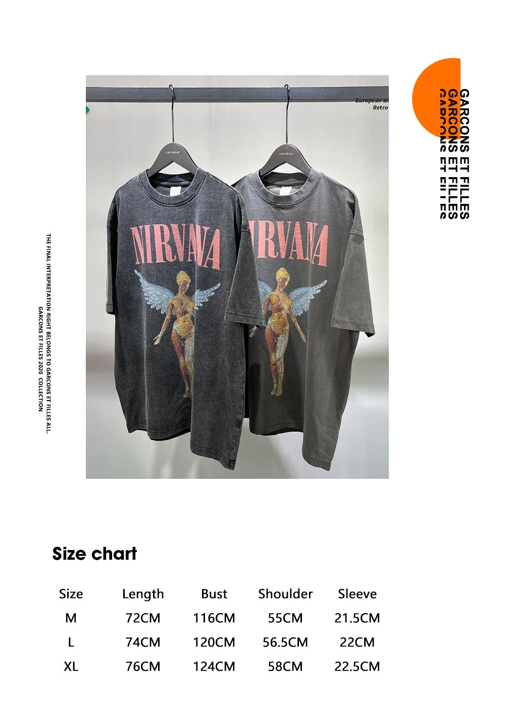 Vintage 90s Grunge Oversize Tee Kawaii Side