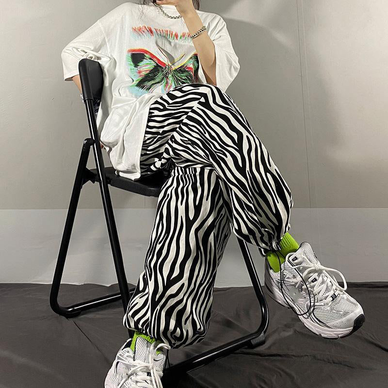 Zebra Print Pants Kawaii Side