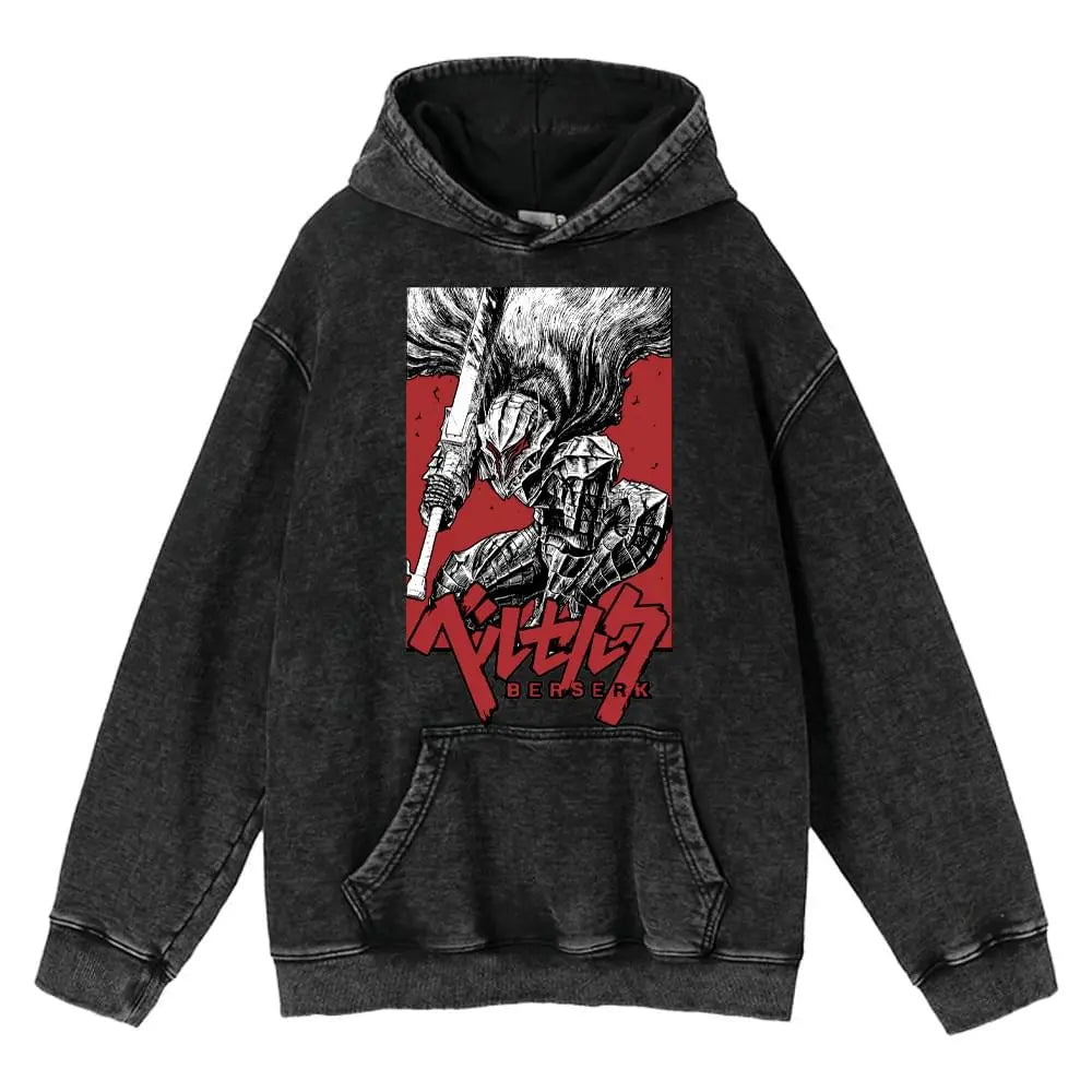 Berserk Guts Armor Knight Hoodie Vintage Hoodie - Kawaii Side
