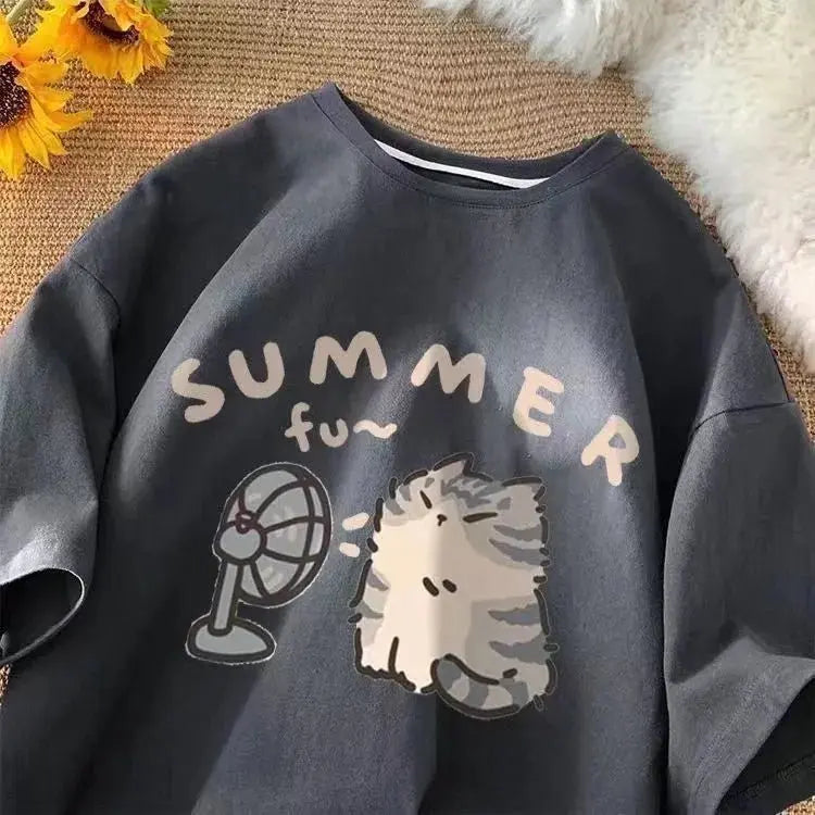 Refreshing Kitten T-Shirt - Kawaii Side