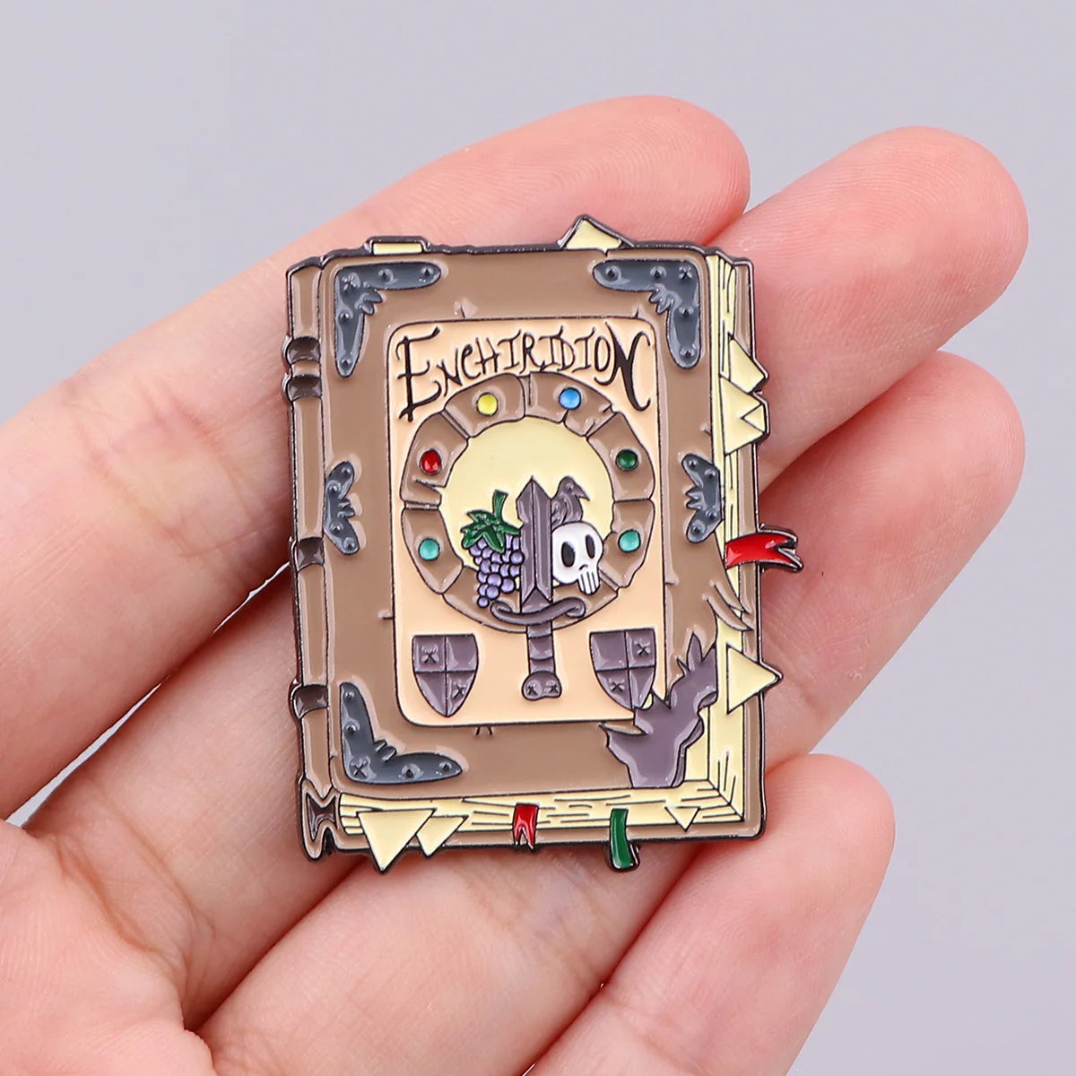 Mystical Book Enamel Pin Kawaii Side