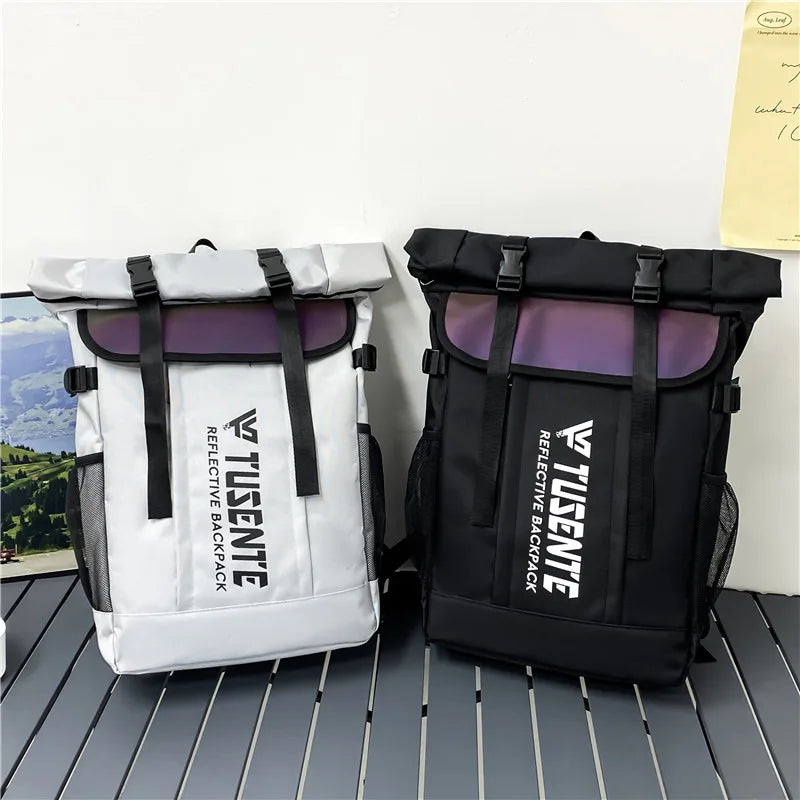 Techwear Style Reflective Backpack Kawaii Side