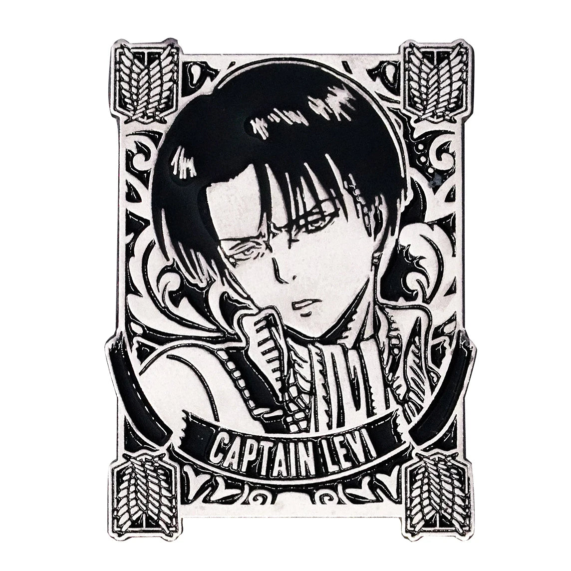 Attack On Titan Levi Ackerman Shingeki No Kyojin Enamel Pin Lapel Brooch Metal Badge Jewelry Accessary Kawaii Side