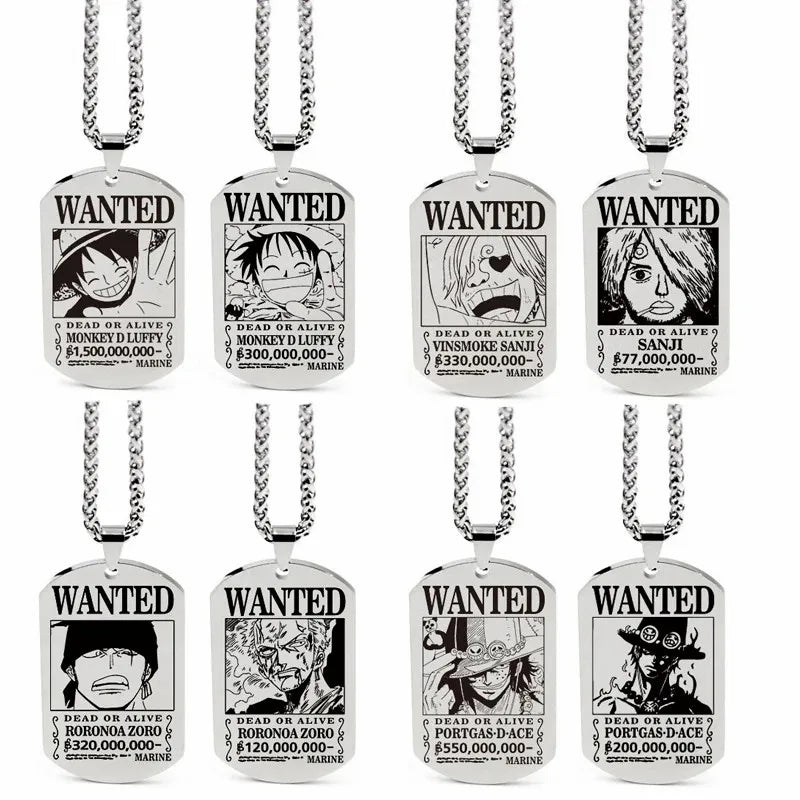 Pirate Tag Necklace Kawaii Side