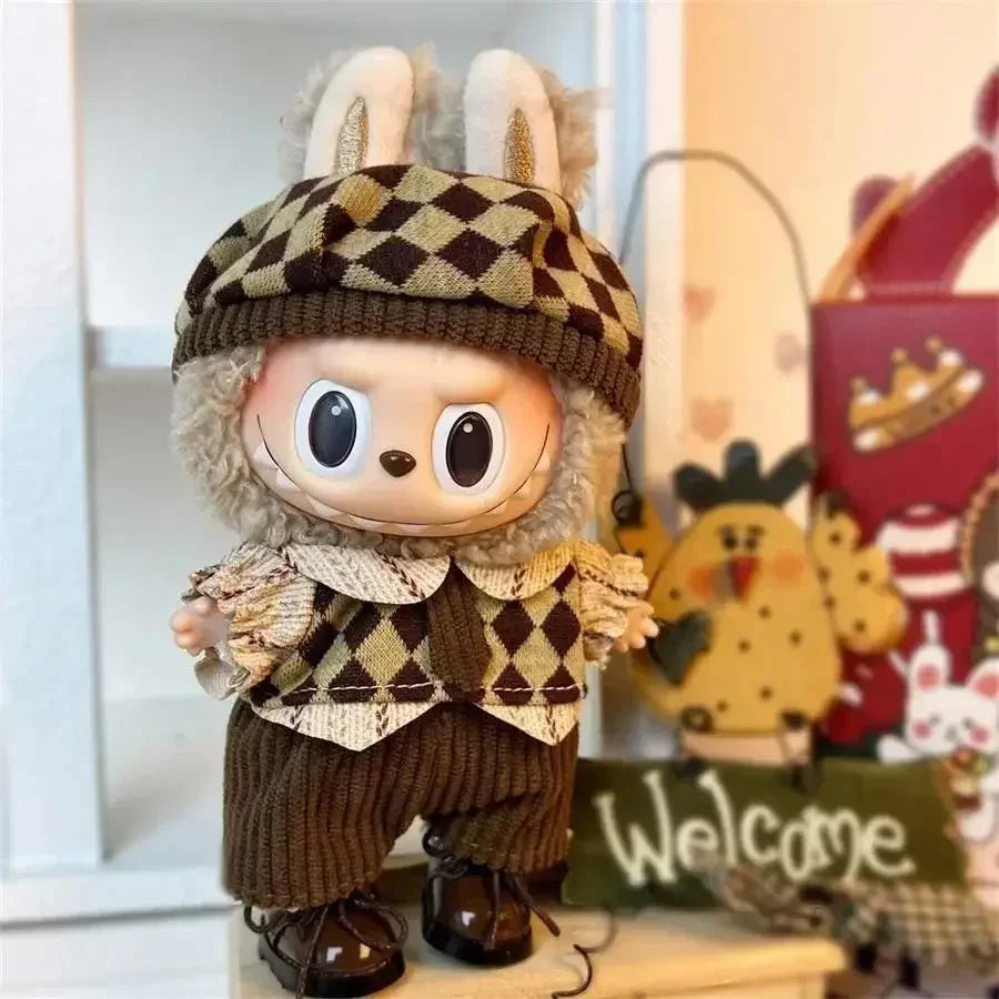 Brown Checkered Outfit (Labubu Not Included)