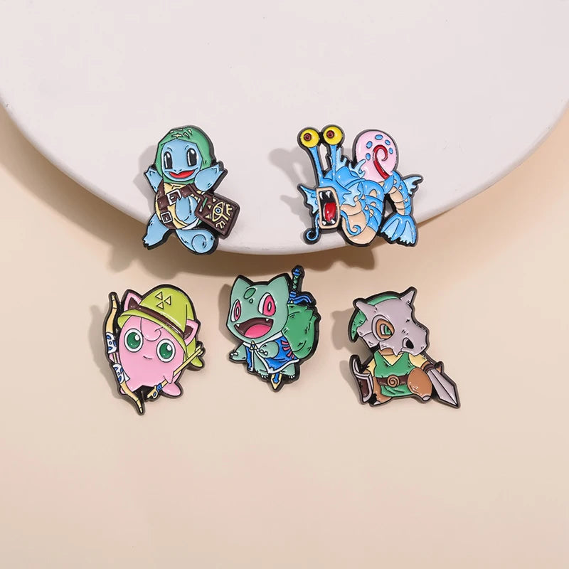 Classic Poke Fusion Enamel Pin Kawaii Side