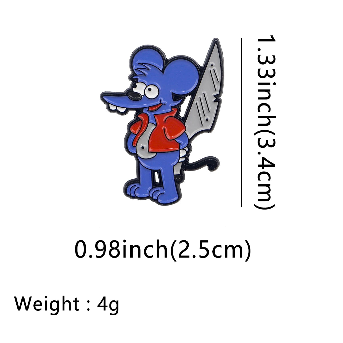 The Itchy & Scratchy Show Enamel Pin