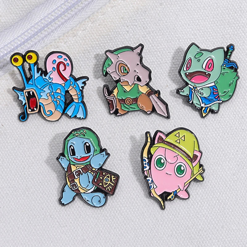 Classic Poke Fusion Enamel Pin Kawaii Side