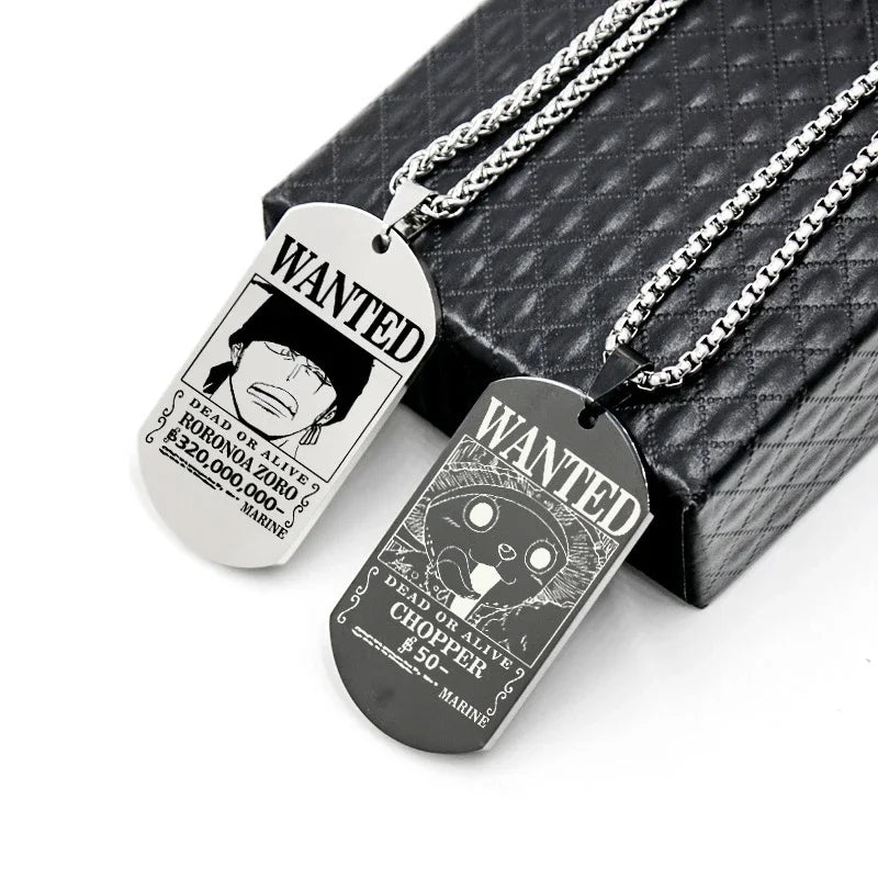 Pirate Tag Necklace Kawaii Side