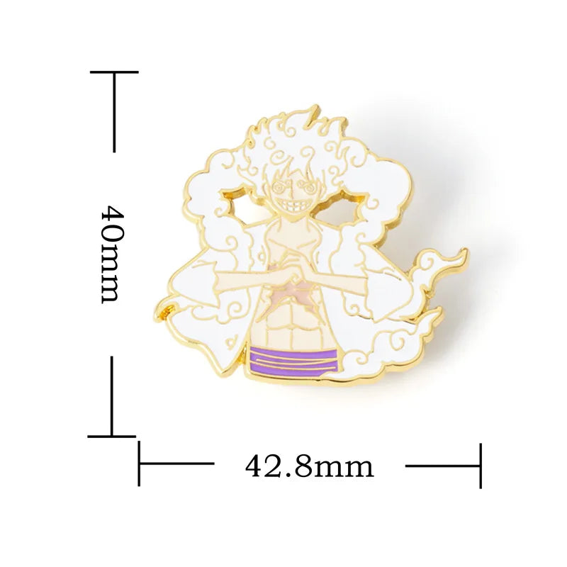 Nika Gear 5 Enamel Pin Kawaii Side
