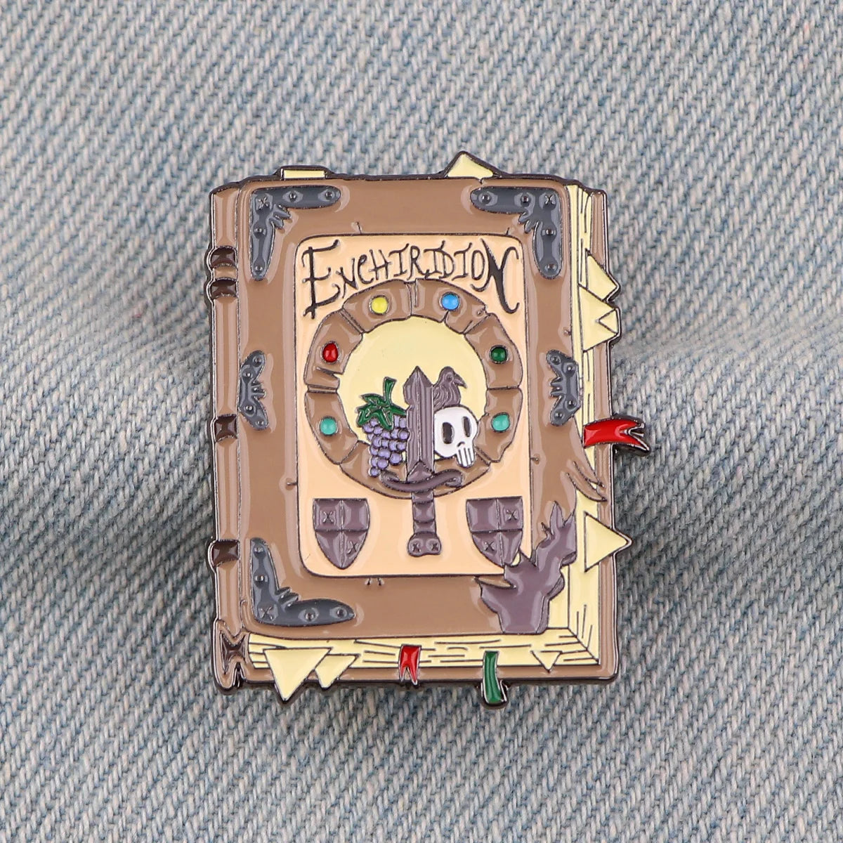 Mystical Book Enamel Pin Kawaii Side