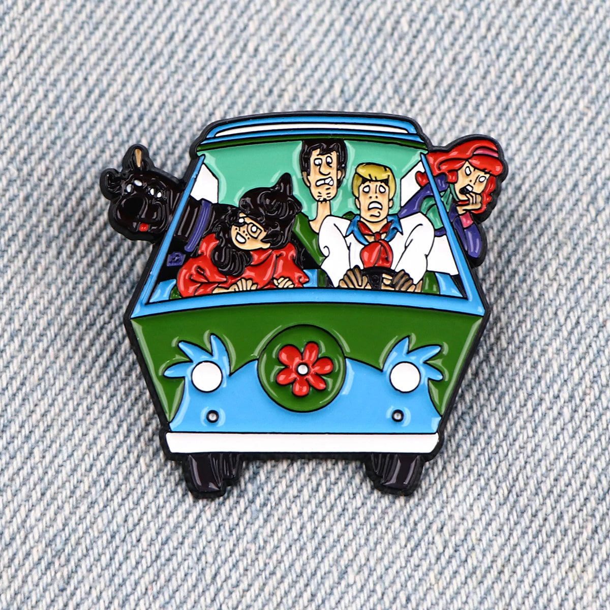 Mystery Machine Enamel Pin Kawaii Side