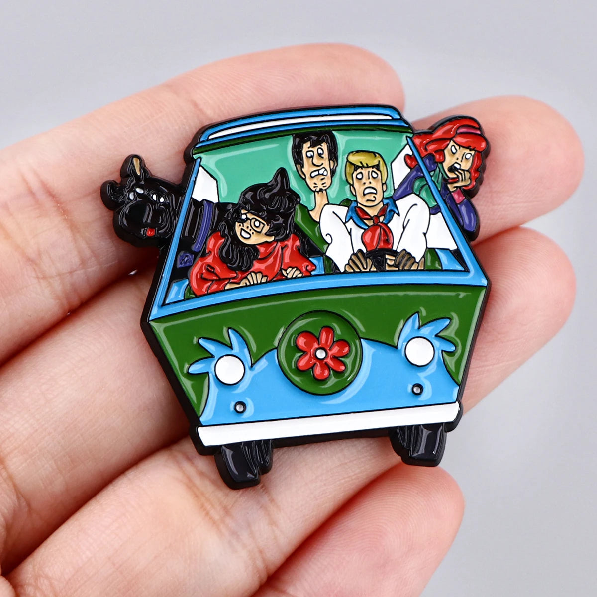 Mystery Machine Enamel Pin Kawaii Side