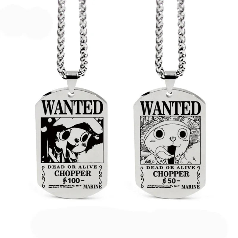 Pirate Tag Necklace Kawaii Side