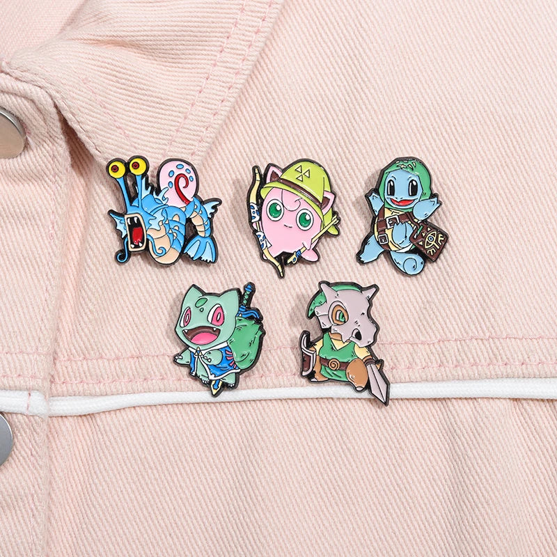 Classic Poke Fusion Enamel Pin Kawaii Side