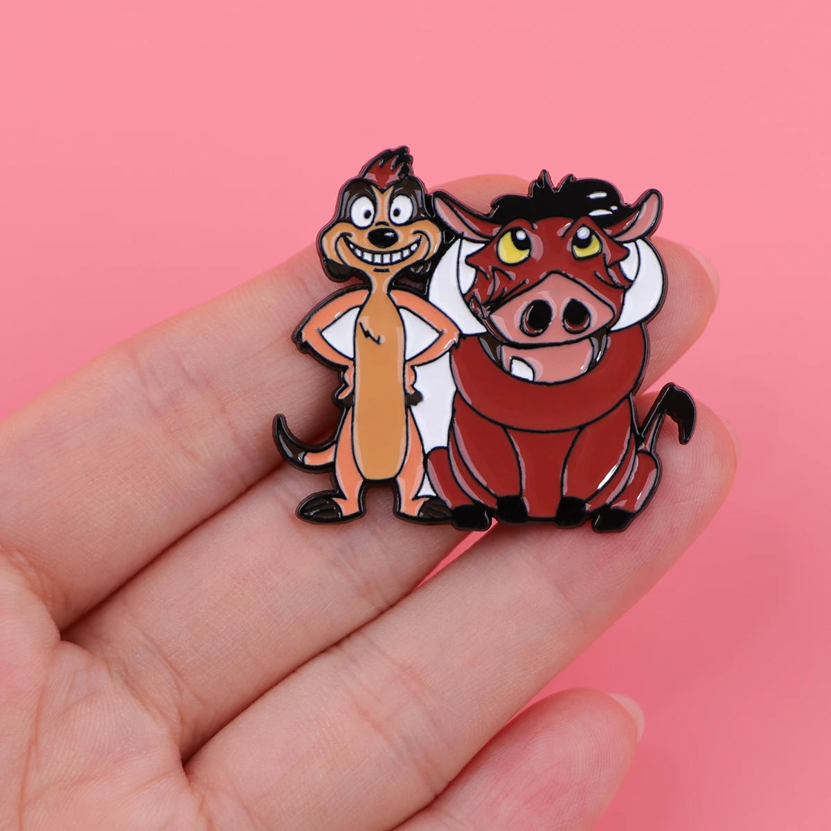 Best Friends Enamel Pin Kawaii Side