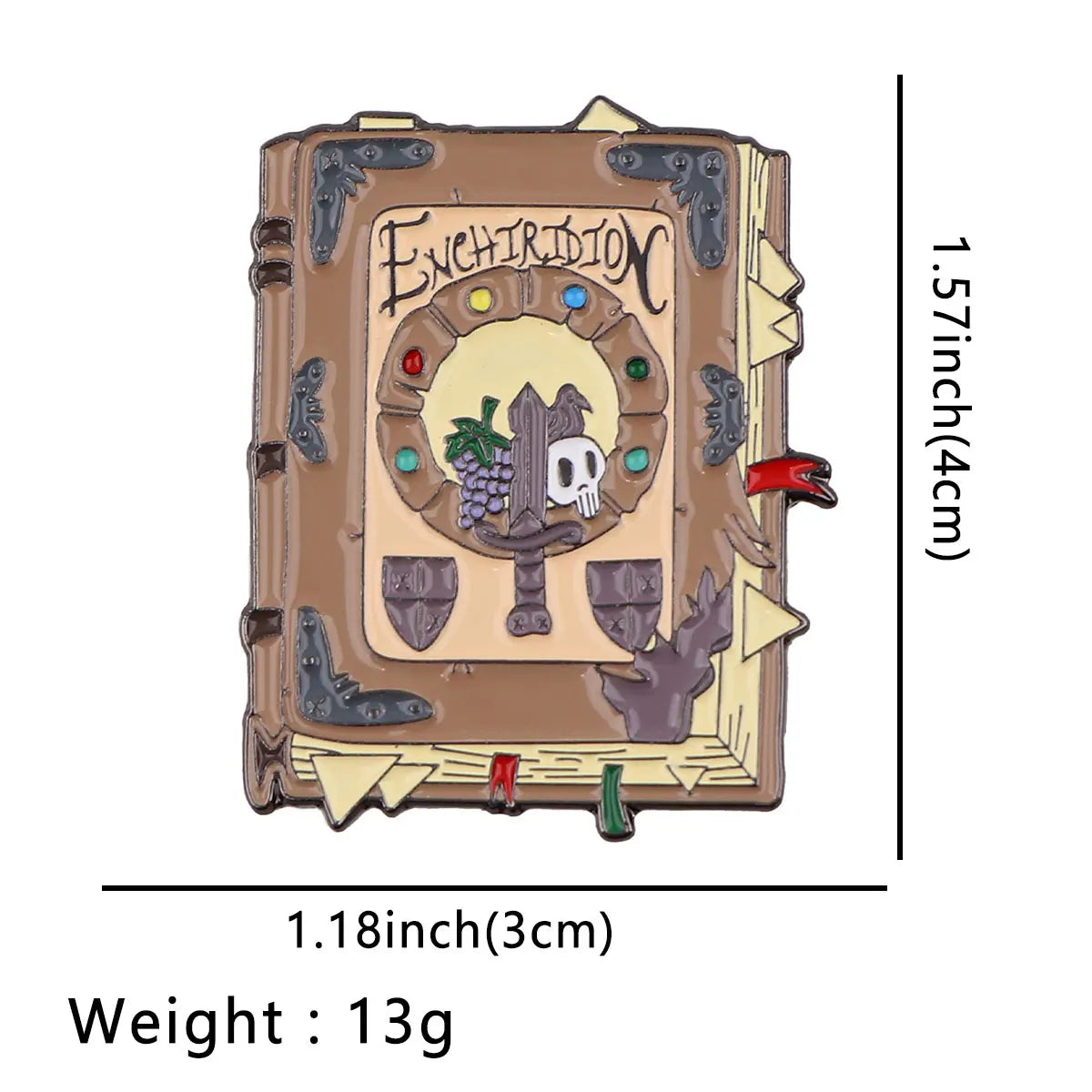 Mystical Book Enamel Pin Kawaii Side