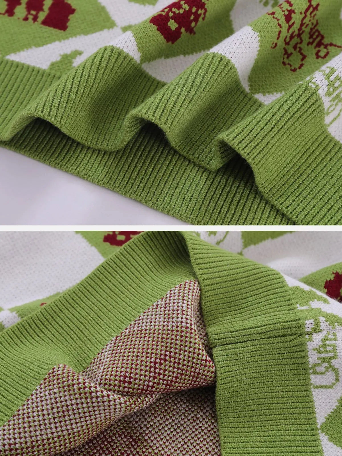 Vintage Rhombus Christmas Knit Sweater - Kawaii Side