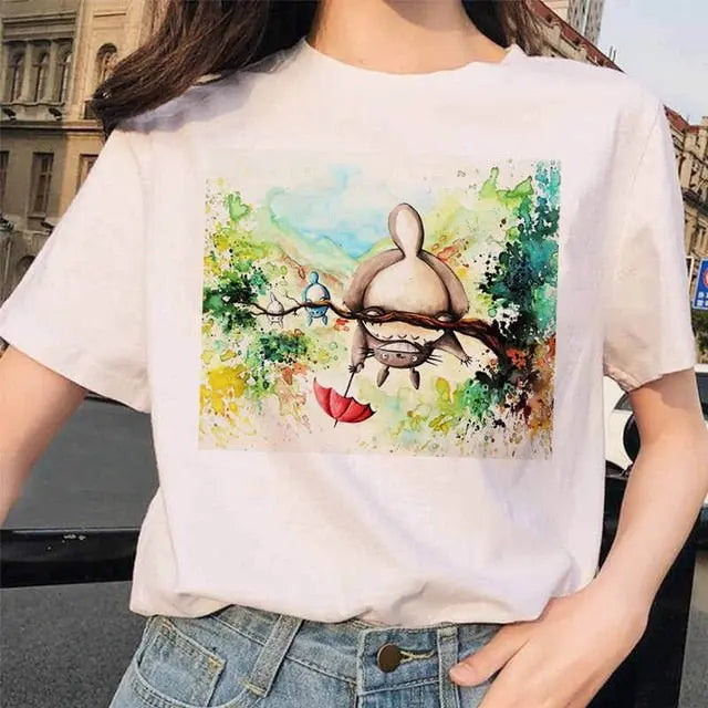 Totoro Watercolor T-Shirt - Kawaii Side