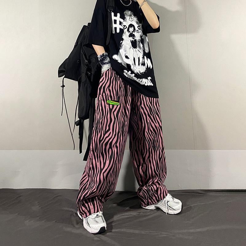 Zebra Print Pants Kawaii Side