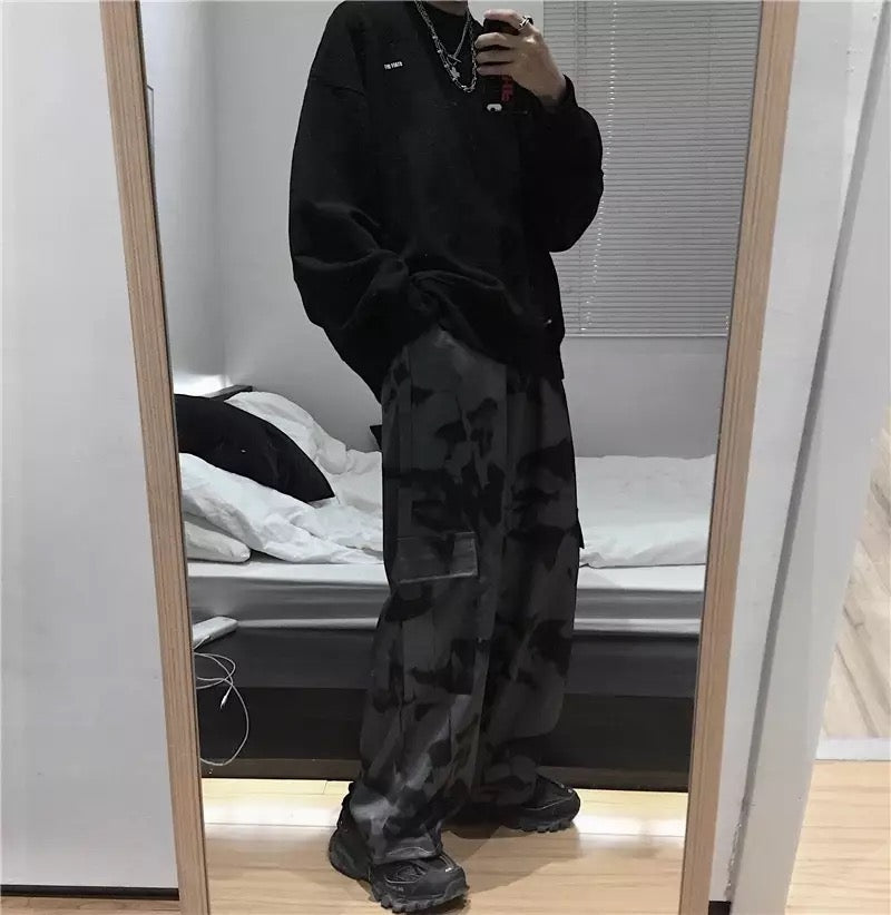 Tie Dye Cargo Pants Kawaii Side