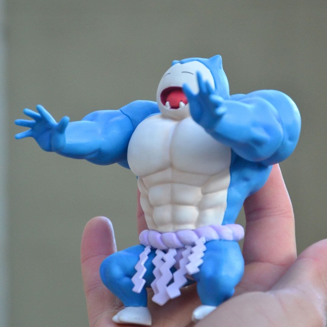 Action Figure Snorlax Maromba Musculoso pokemon musculoso GatoGeek