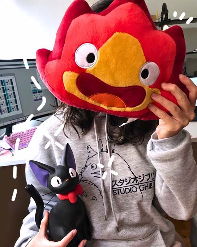 Almofada Pelúcia Calcifer - Studio Ghibli Howl's Moving Castle Ghibli Escala GatoGeek