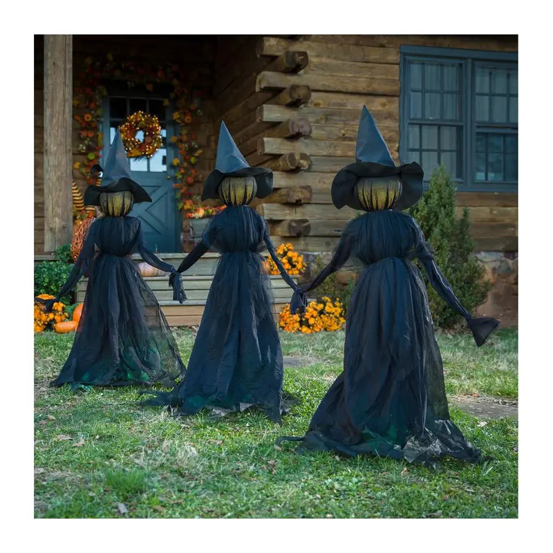 Evergreen Set of 3 Lighted Halloween Witches