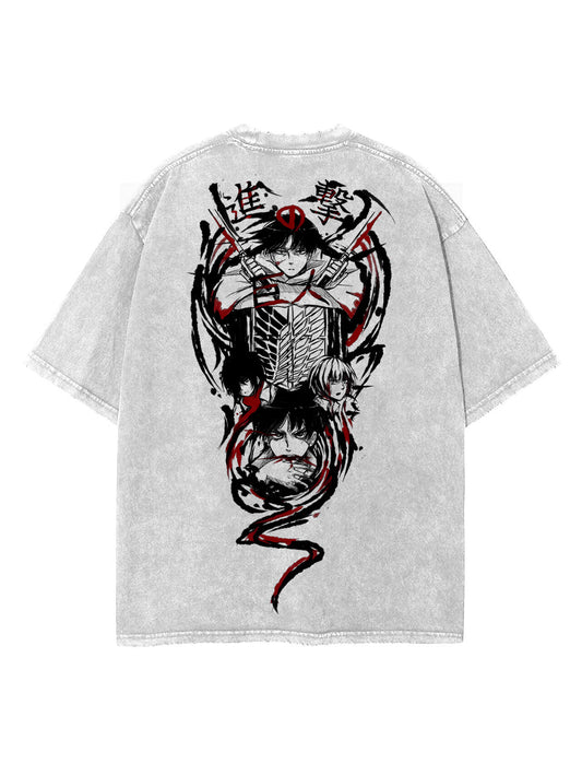 2-SIDED WINGS OF FREEDOM VINTAGE OVERSIZE TEE Kawaii Side