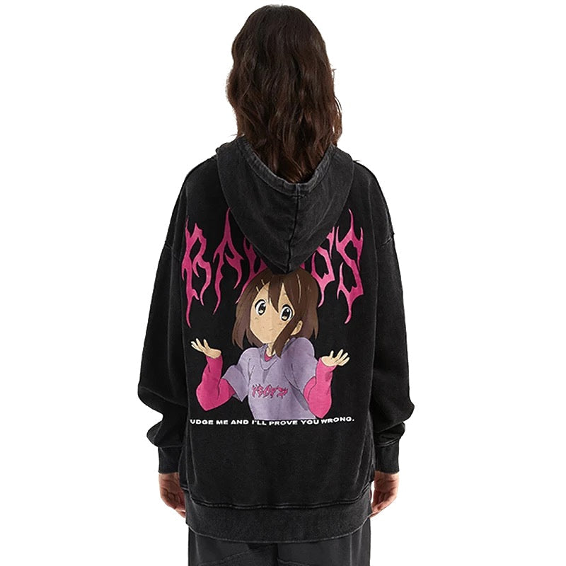 “BADASS” Hoodie Kawaii Side