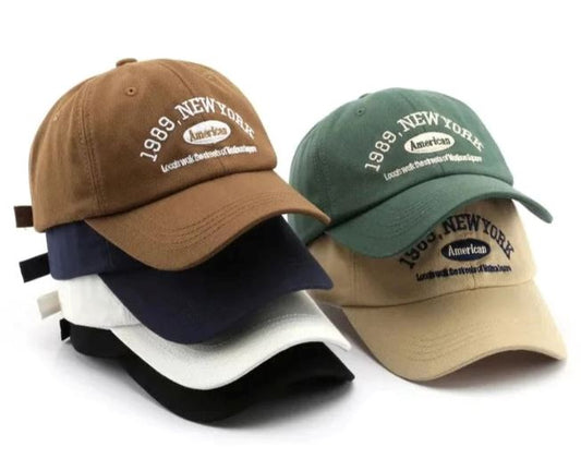 Boné 1989 New York Casual Estiloso Boné GatoGeek