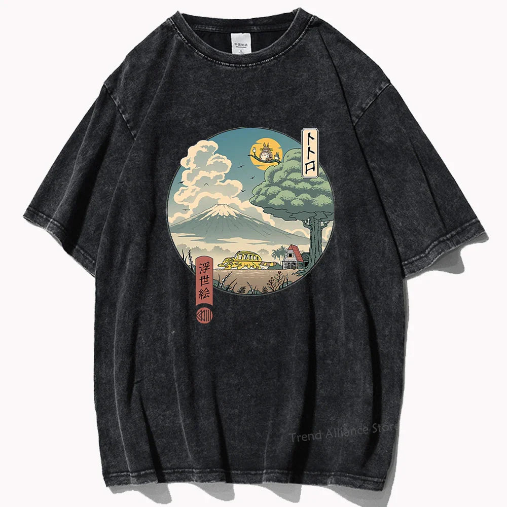 Camiseta Totoro Harajuku Retro Camiseta GatoGeek 2 PP (S)