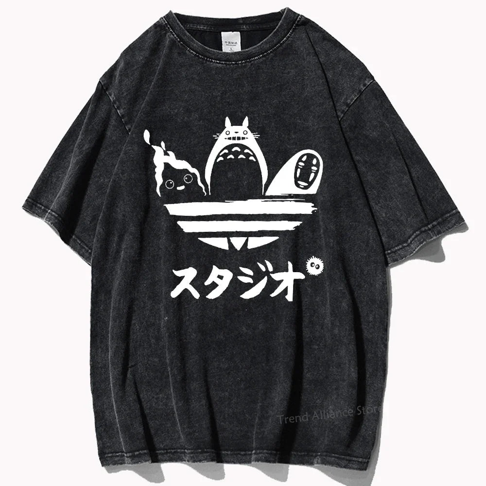 Camiseta Totoro Harajuku Retro Camiseta GatoGeek 4 PP (S)