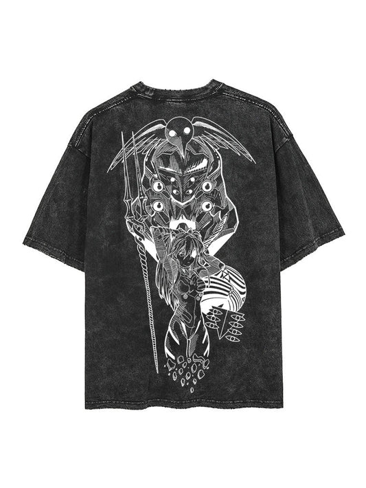 2-SIDED EVANGELION VINTAGE OVERSIZE TEE Kawaii Side