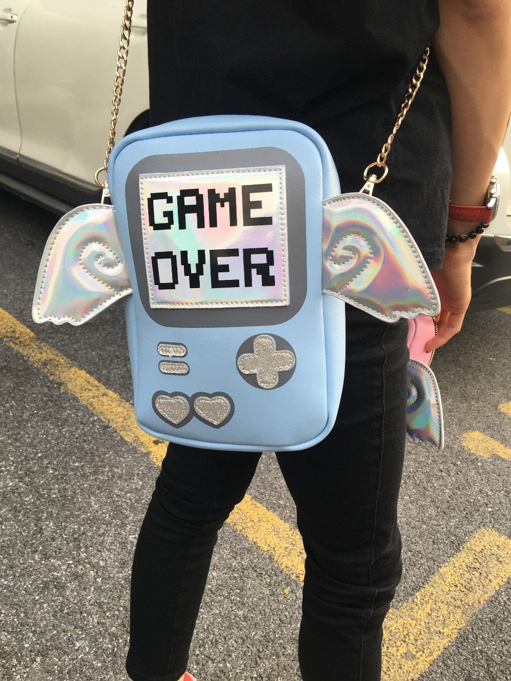 Game Over Crossbody Wings Bag Kawaii Side