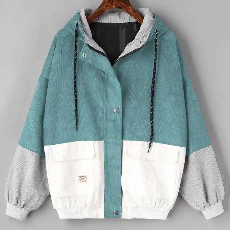 Retro Colorful Streetwear Jacket Kawaii Side