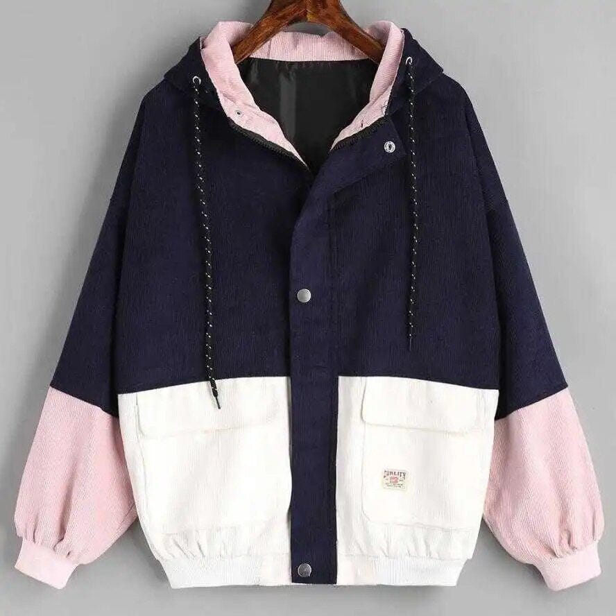 Retro Colorful Streetwear Jacket Kawaii Side