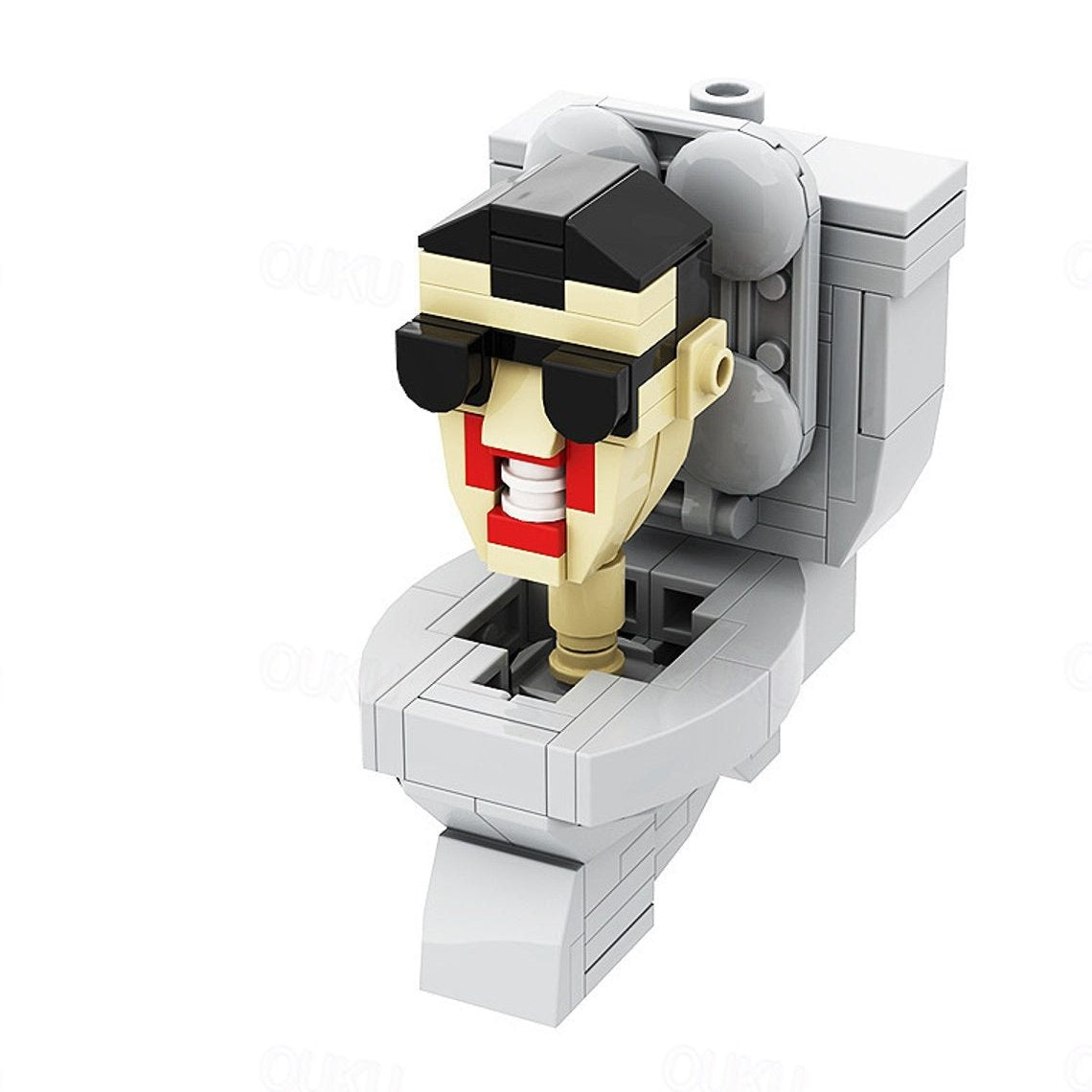 Skibidi Toilet Man Building Blocks Kawaii Side