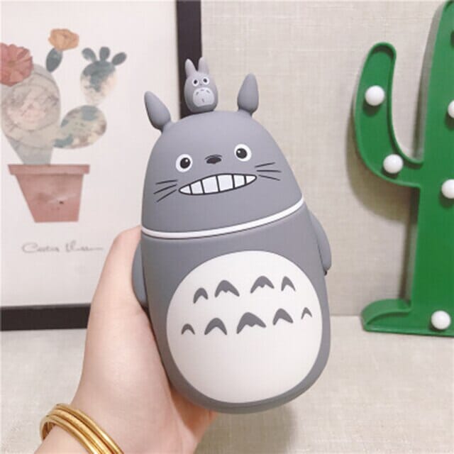 Korean Personality Totoro Double Glass Creative Cartoon Water Bottle Leakproof Travel Outdoor Portable Juice Cup for Friends 0 GatoGeek B