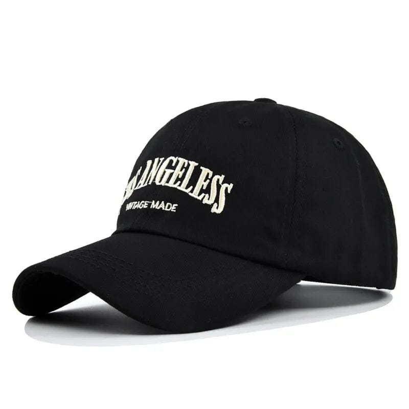 Retro Washed Cotton Baseball Cap Men Women Letter Embroidery Hip Hop Hat Unisex Spring Summer Adjustable Snapback Sports Caps GatoGeek A black Adjustable