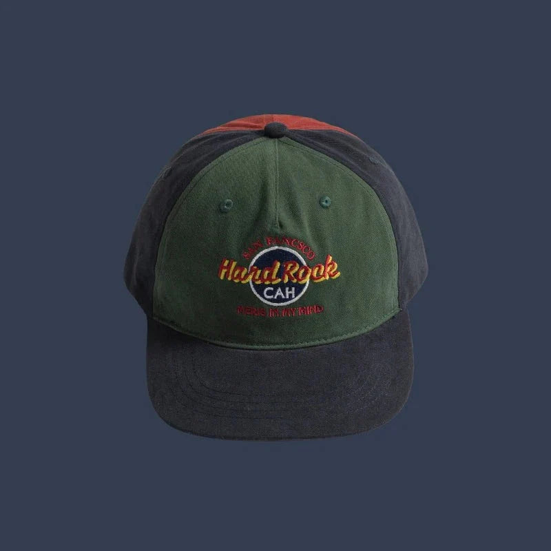 Summer Spring Tide Brand Ins Korean Hat Female Hip-hop Contrasting Color Flat-brimmed Men Street Parent-child Baseball Cap GatoGeek Navy Blue 55-58cm