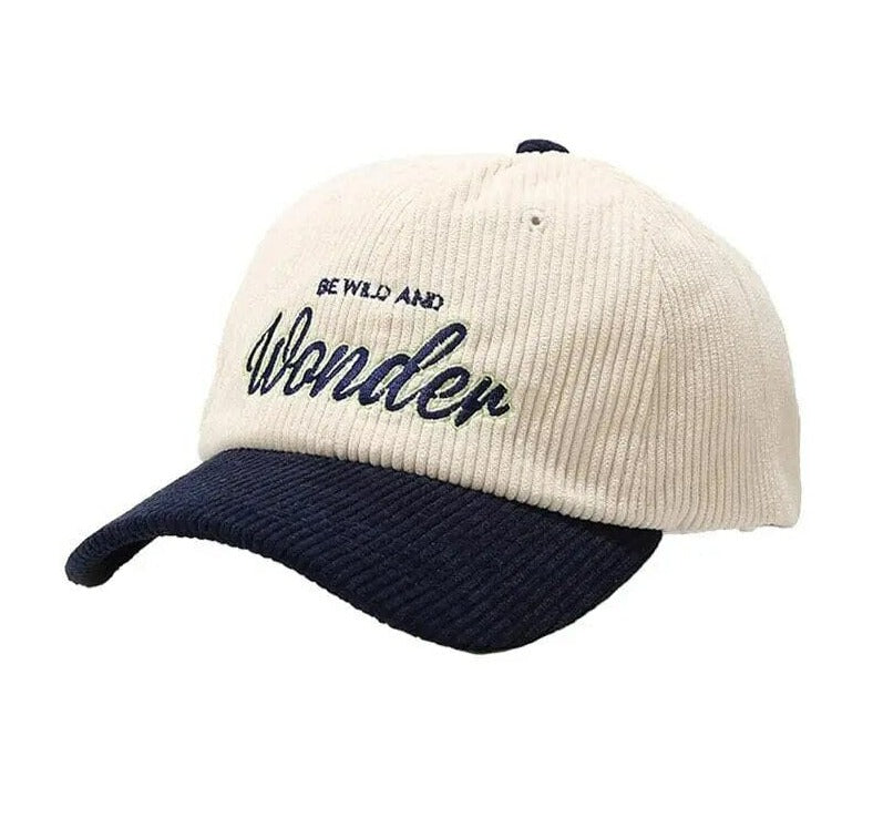 Vintage Letter Embroidered Corduroy Baseball Cap Candy Color Warm Winter Hats For Men Women Fresh Hip Hop Face Caps Bone Gorras GatoGeek